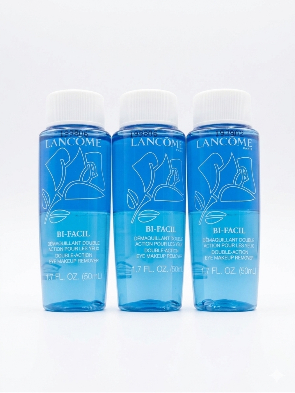 SET OF 3 Lancome Bi-Facil Double Action Eye Makeup Remover 1.7 oz / 50ml Each
